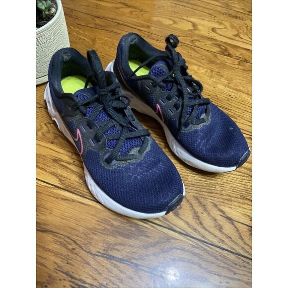 nike Renew Ride 2 CU3508-401 Blackened Blue/Pink Glow-Black Sz 6.5 - Picture 2 of 9